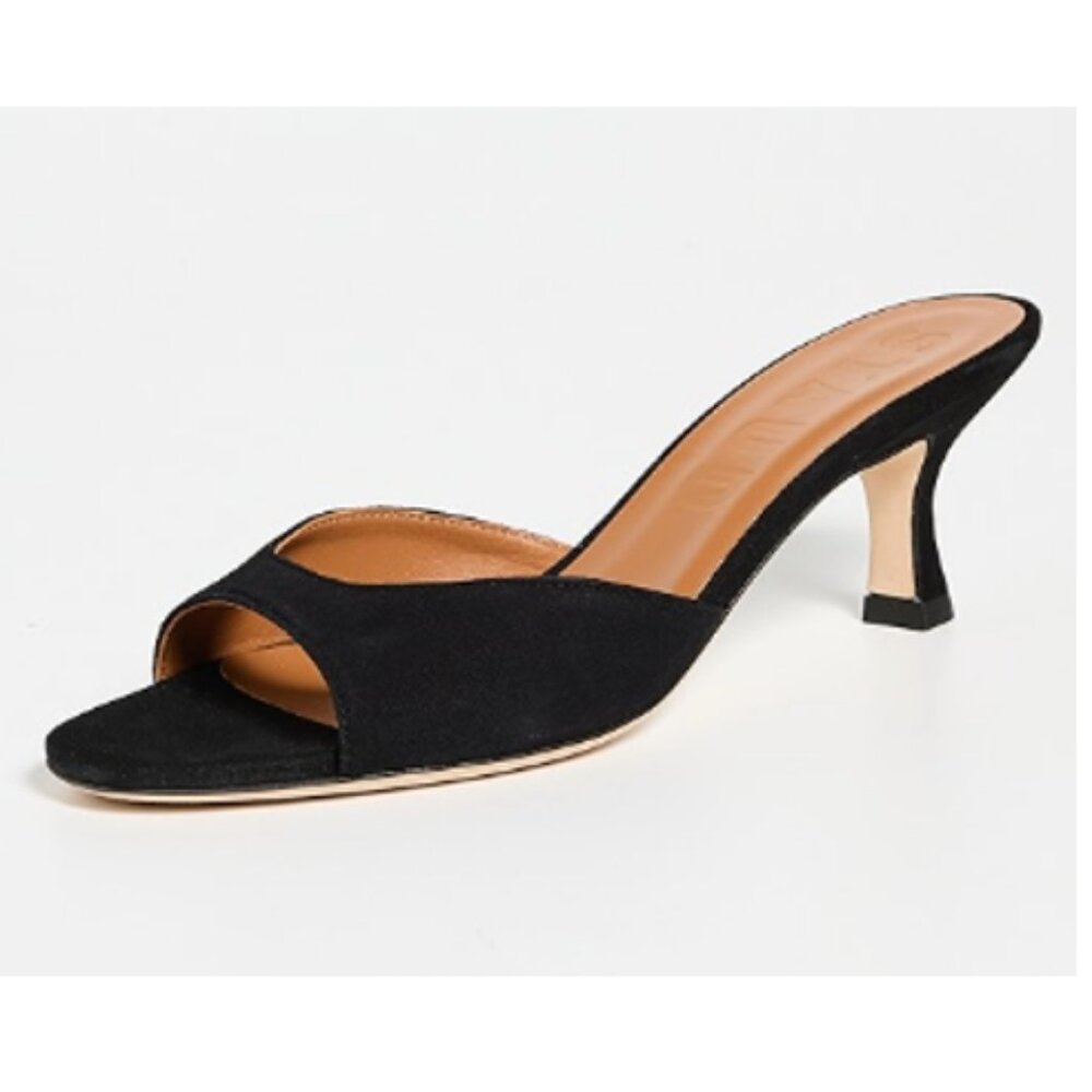 STAUD Black Suede Heels